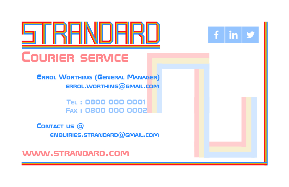 Strandard business card design