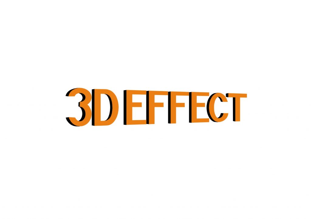 3D effect lettering